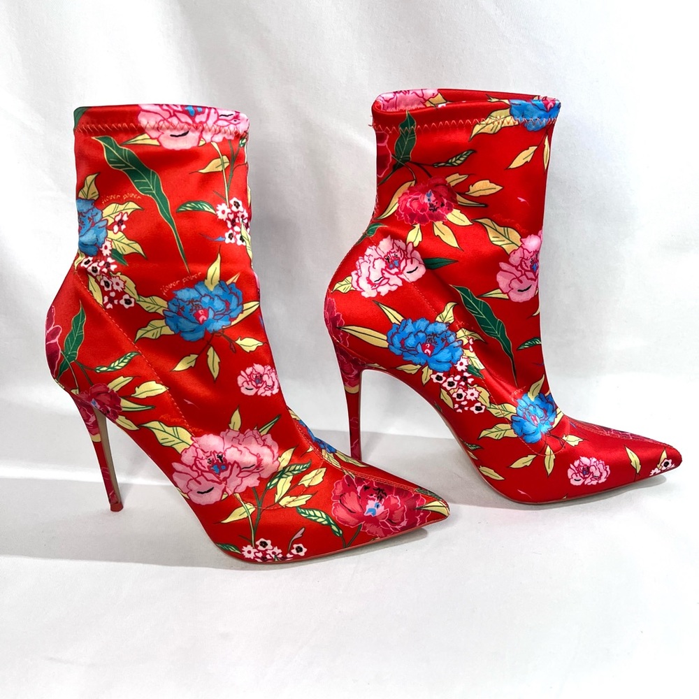 EUC Aldo Floral Sock Booties SZ 8.5